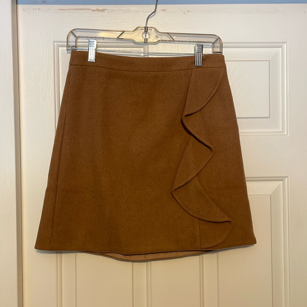 J crew mercantile brown wool skirt